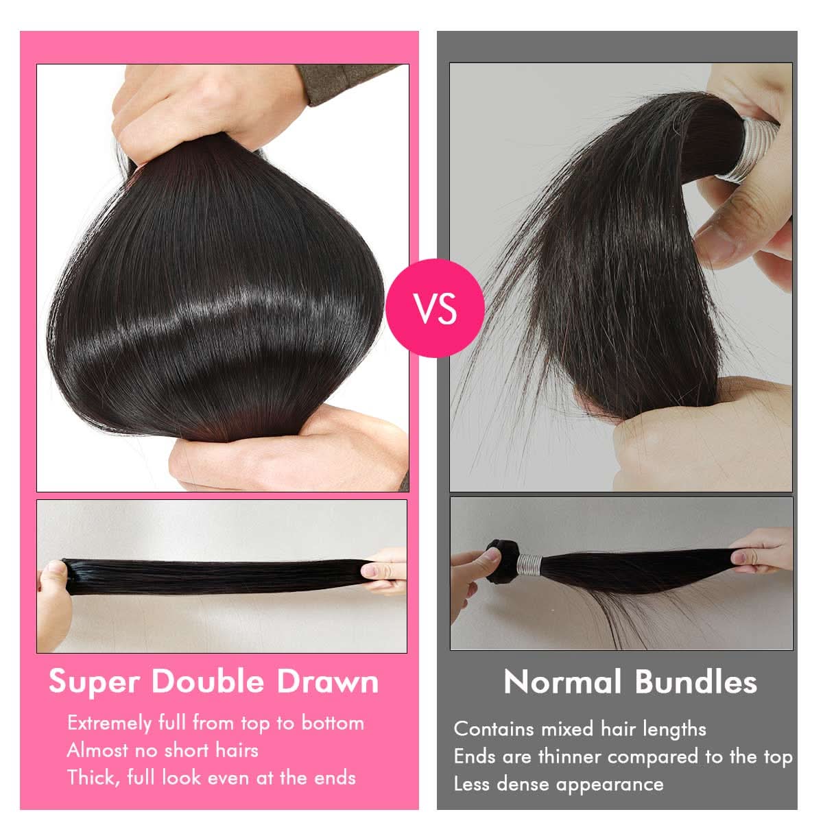 WOWANGEL 16A Super Double Drawn Vietnamese Bone Straight 100% Human Hair Weaves - Image 6