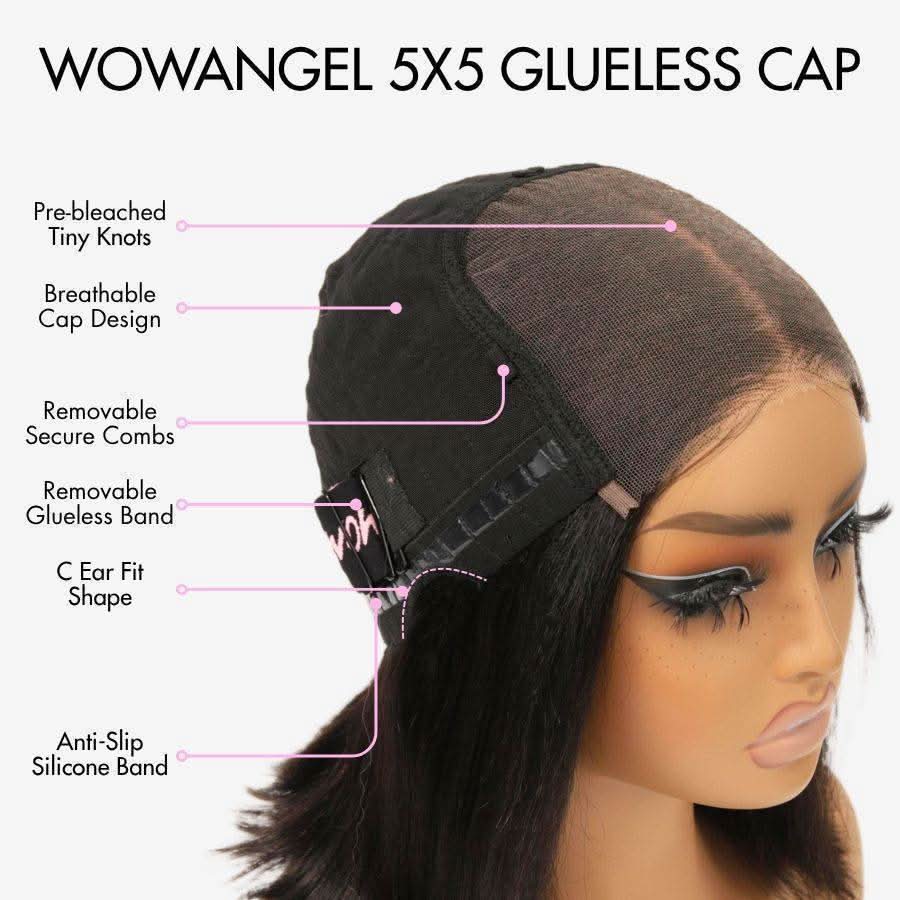 WOWANGEL 5X5 HD Lace Closure Wigs Premium Raw Hair Body Wave - Image 5