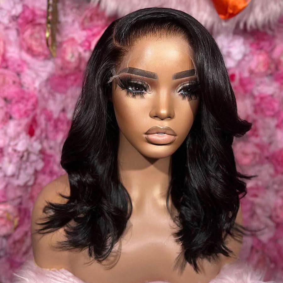 WOWANGEL Elegant Wave 13x6 SKINLIKE Real HD Lace Front Bob Wigs Side Part - Image 3