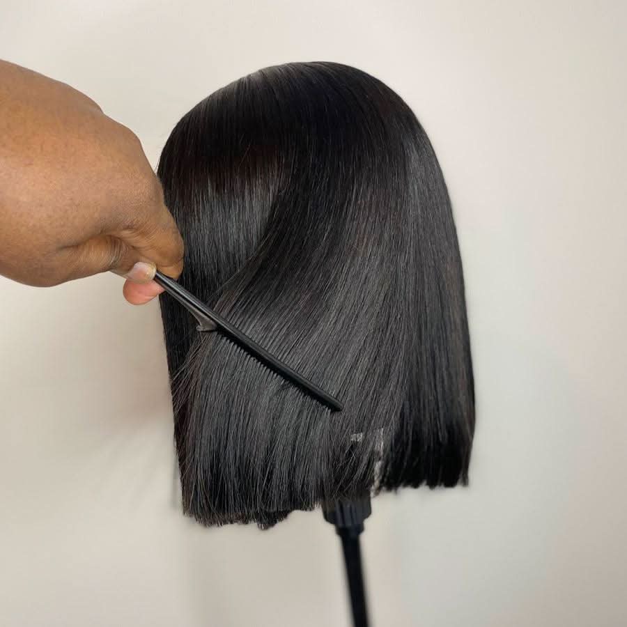WOWANGEL Short Bob Wig 13x6 Straight Skinlike Real HD Lace Front Wig - Image 4