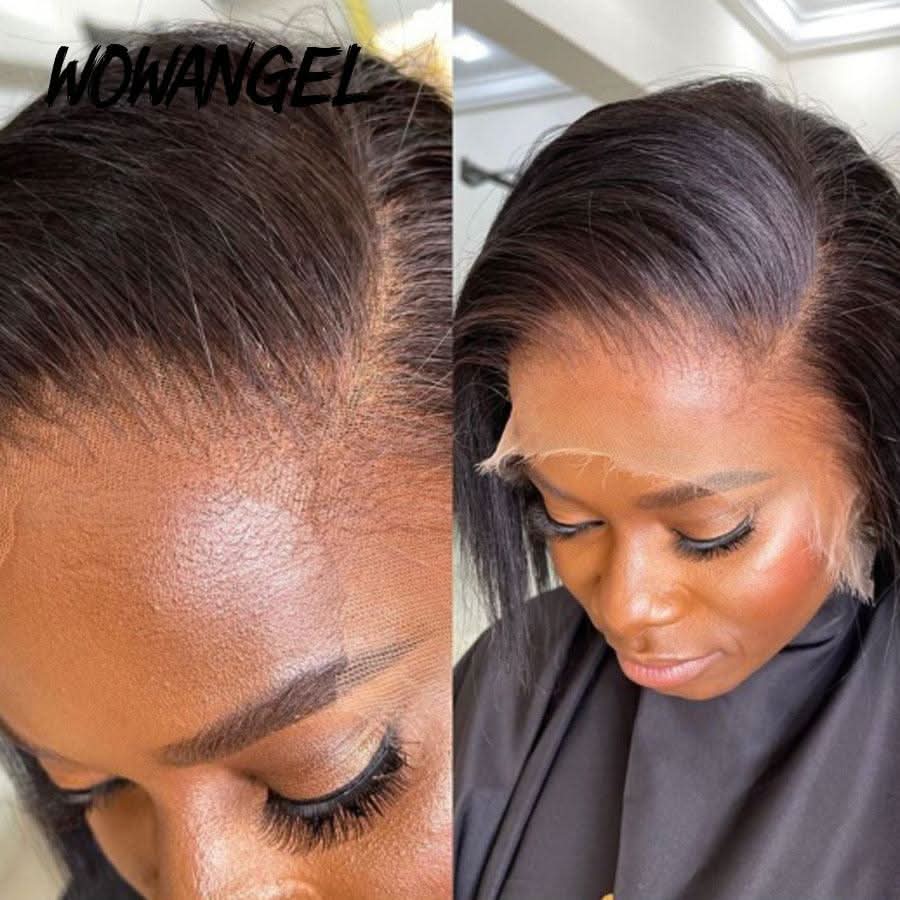 WOWANGEL Short Bob Wig 13x6 Straight Skinlike Real HD Lace Front Wig - Image 6