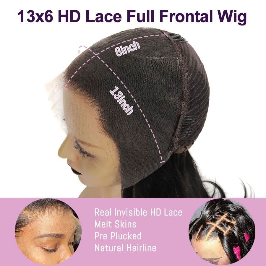 WOWANGEL Skinlike Real HD Lace 13X6 Full Frontal Wig Curly Pre Plucked - Image 4